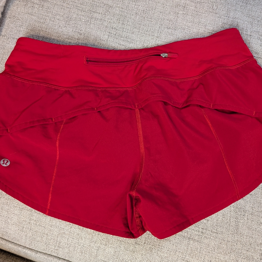 lululemon athletica Bold Red Athletic Shorts